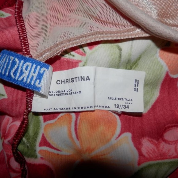 Christina 12/34 Tankini Swim TOP  Red Underwire - Picture 6 of 6